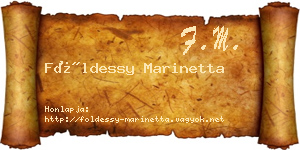 Földessy Marinetta névjegykártya
